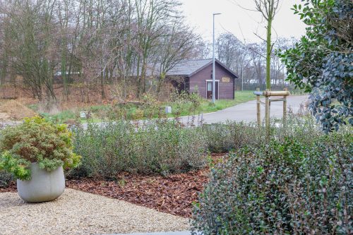 Arbo-Flora Aanplanten van vaste planten en siergrassen, aanbrengen van schors